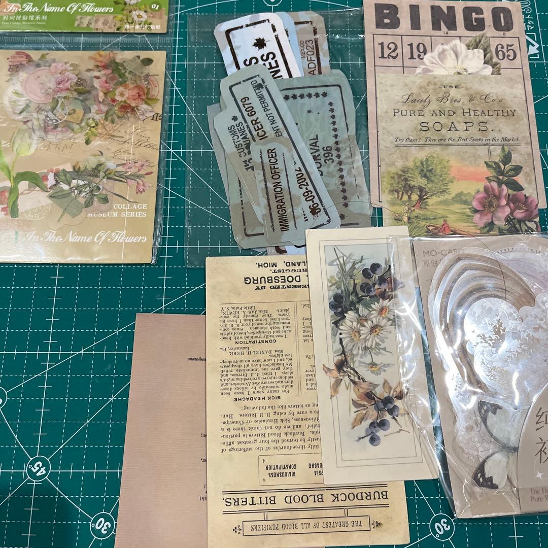 約3.8kg コラージュ 紙モノ 切手 チケット 異素材 まとめ売り 大量