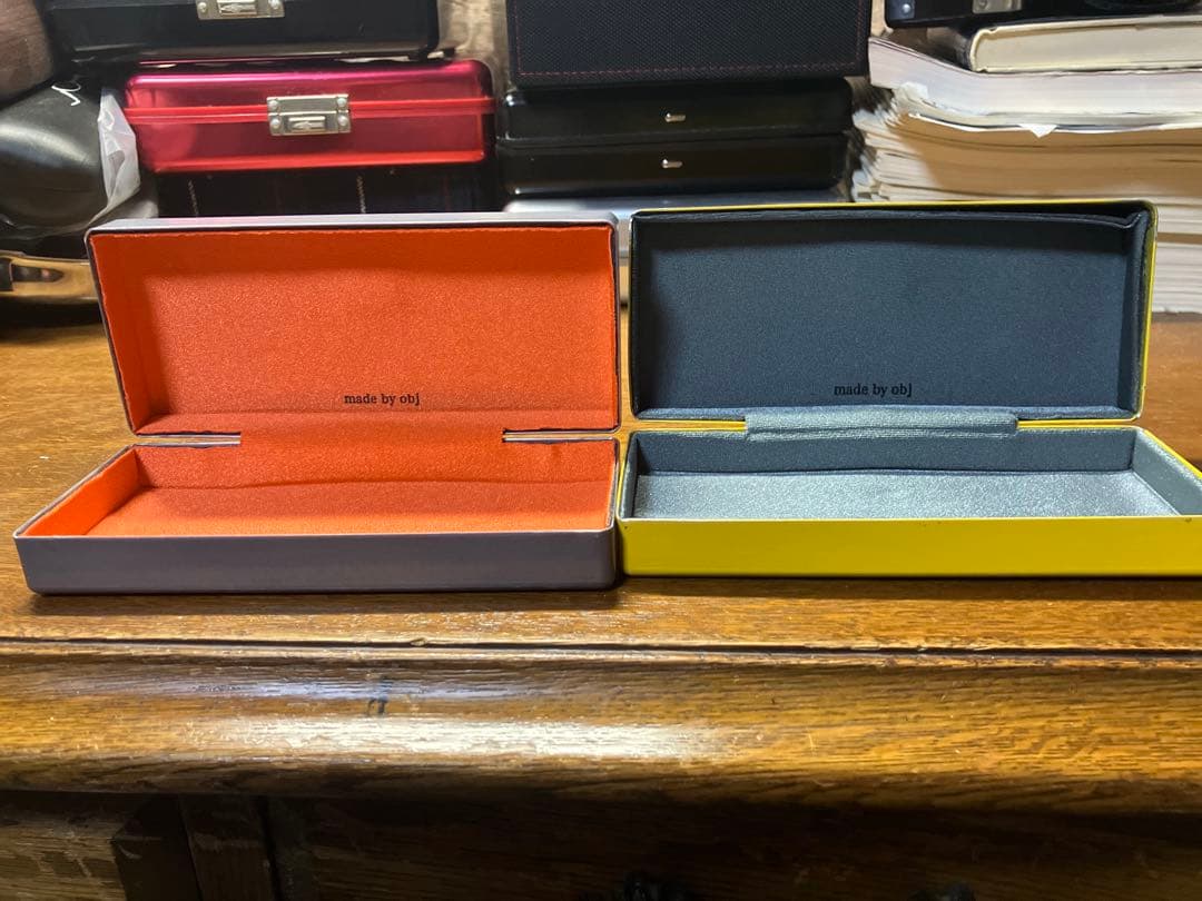 ⬜︎オブジェobj非売品ノベルティ七宝焼きメガネケース⑧アランミクリOWNDAYS