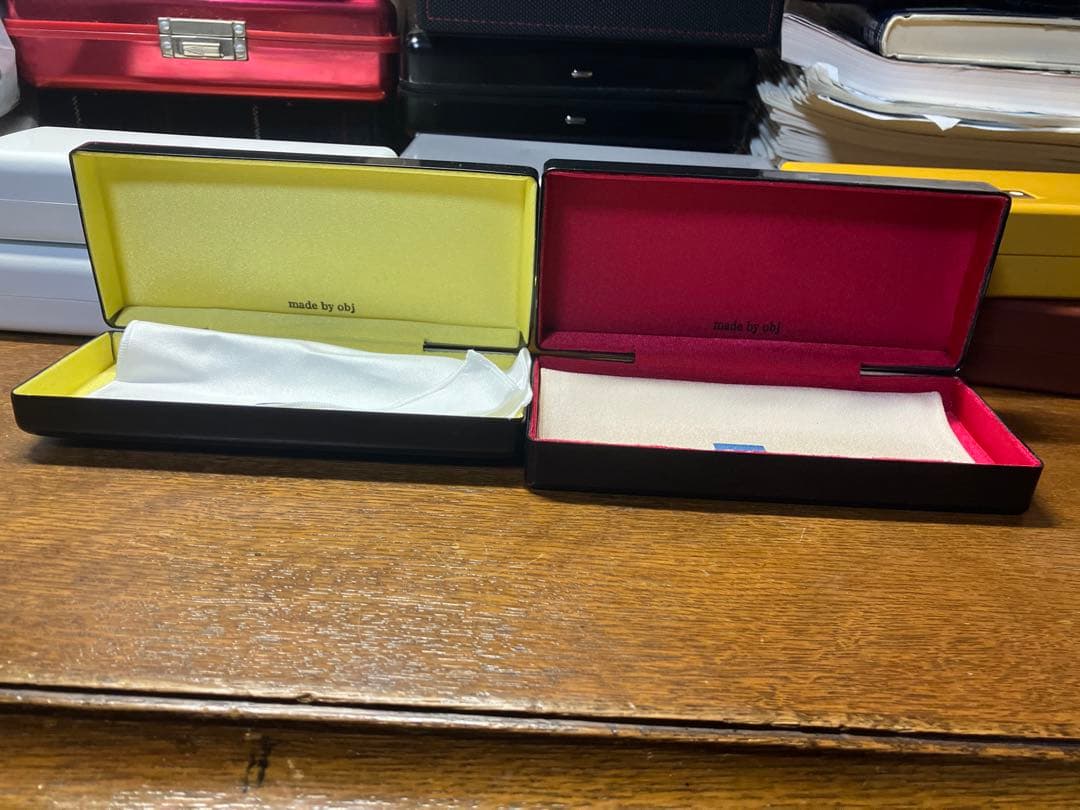 ⬜︎オブジェobj非売品ノベルティ七宝焼きメガネケース⑧アランミクリOWNDAYS