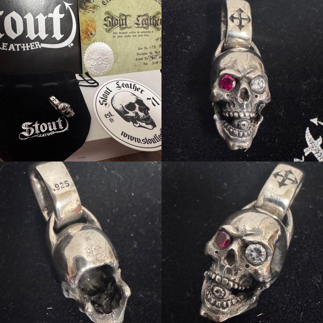 78000円購入　新品未使用付属品完備　スタウトレザー　限定スカルペンダント