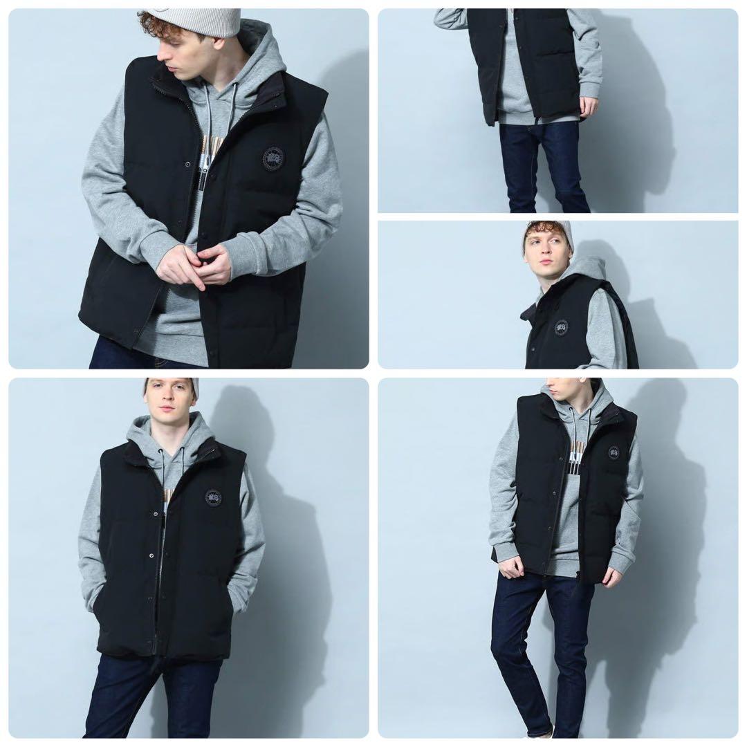 【極美品/希少】カナダグース ギャルソンベスト ブラックレーベル 黒 Sサイズ