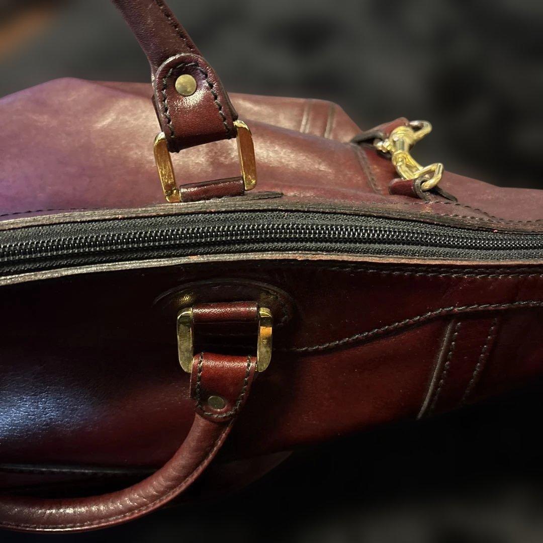 GOLD PFEILダークブラウン レザー バッグ 大容量