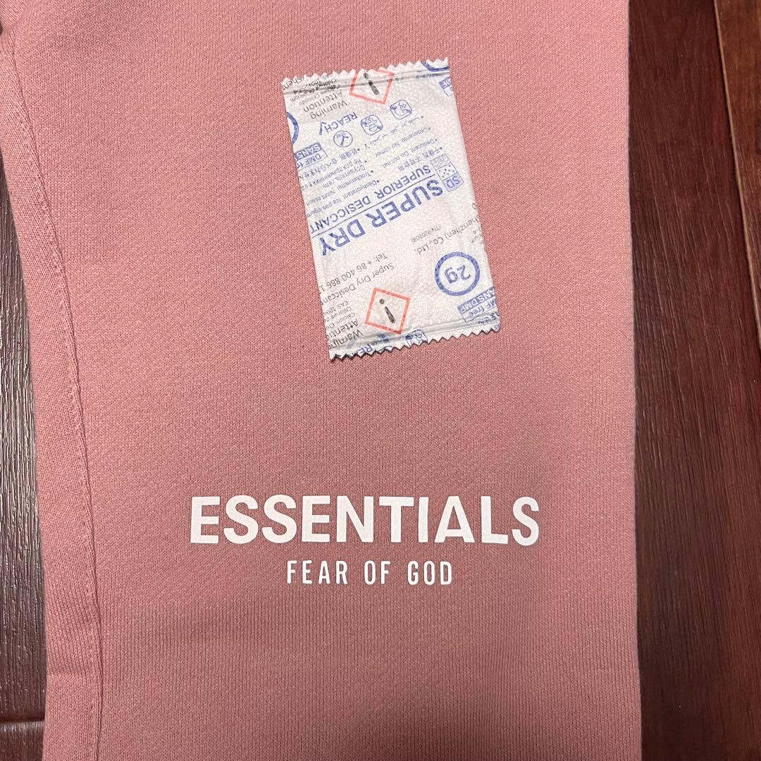fog essentials スウェットパンツ反射フォント　ピンク裏起毛