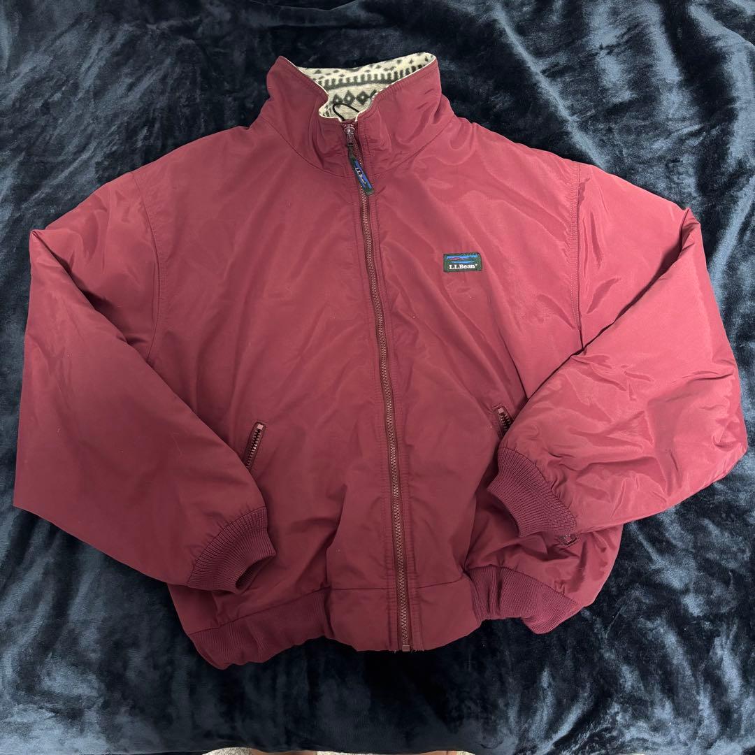 LL Bean バーガンディ ナイロンジャケット