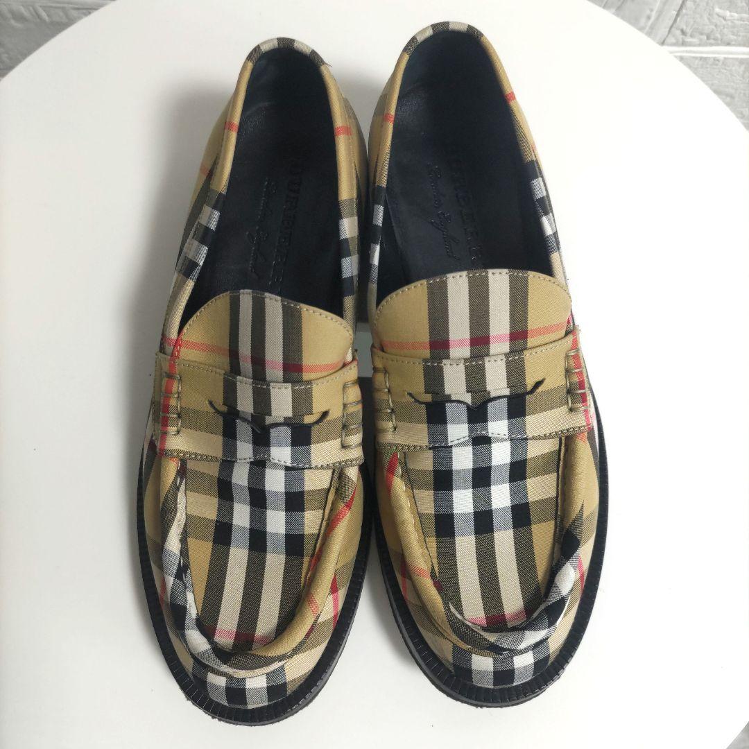 Burberry　バーバリー　ノバチェック　ローファー 　キャンバス　36.5