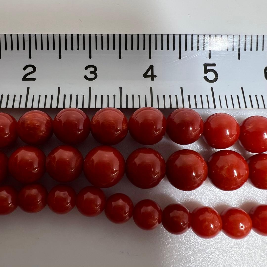 14K 刻印　本血赤珊瑚大玉　ネックレス　63.5g 東K8-0206☆2F