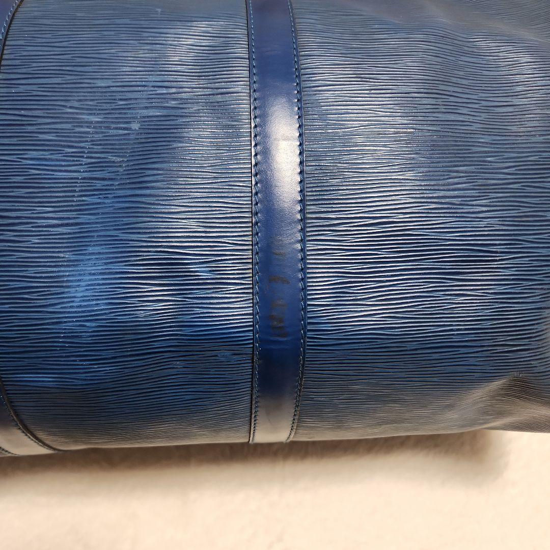 ルイヴィトン エピ キーポル50 トレドブルー ボストンバッグ 旅行かばん