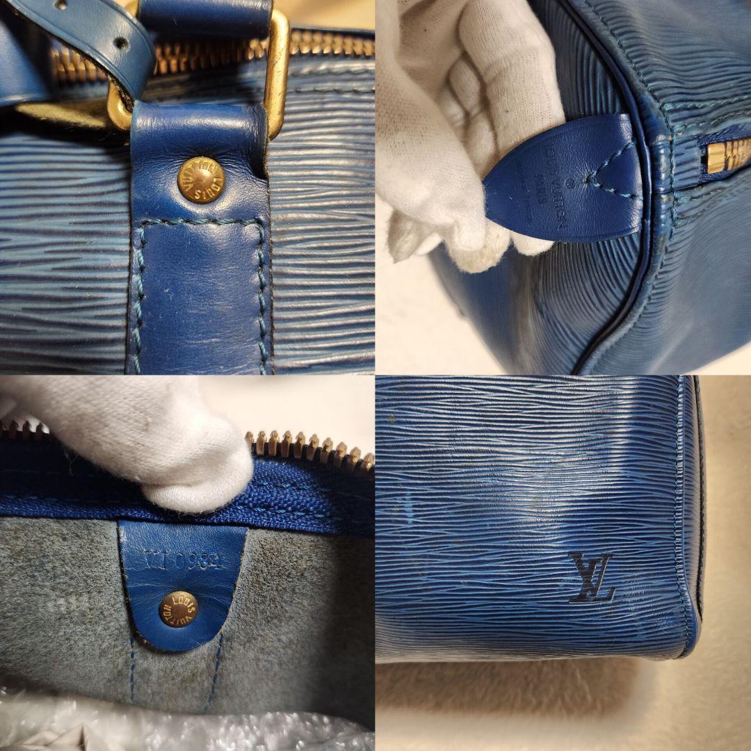 ルイヴィトン エピ キーポル50 トレドブルー ボストンバッグ 旅行かばん