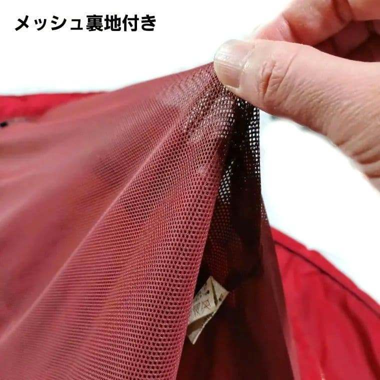 美品■パーリーゲイツ フード付 撥水 裏メッシュ ジャケット レッド メンズ 3