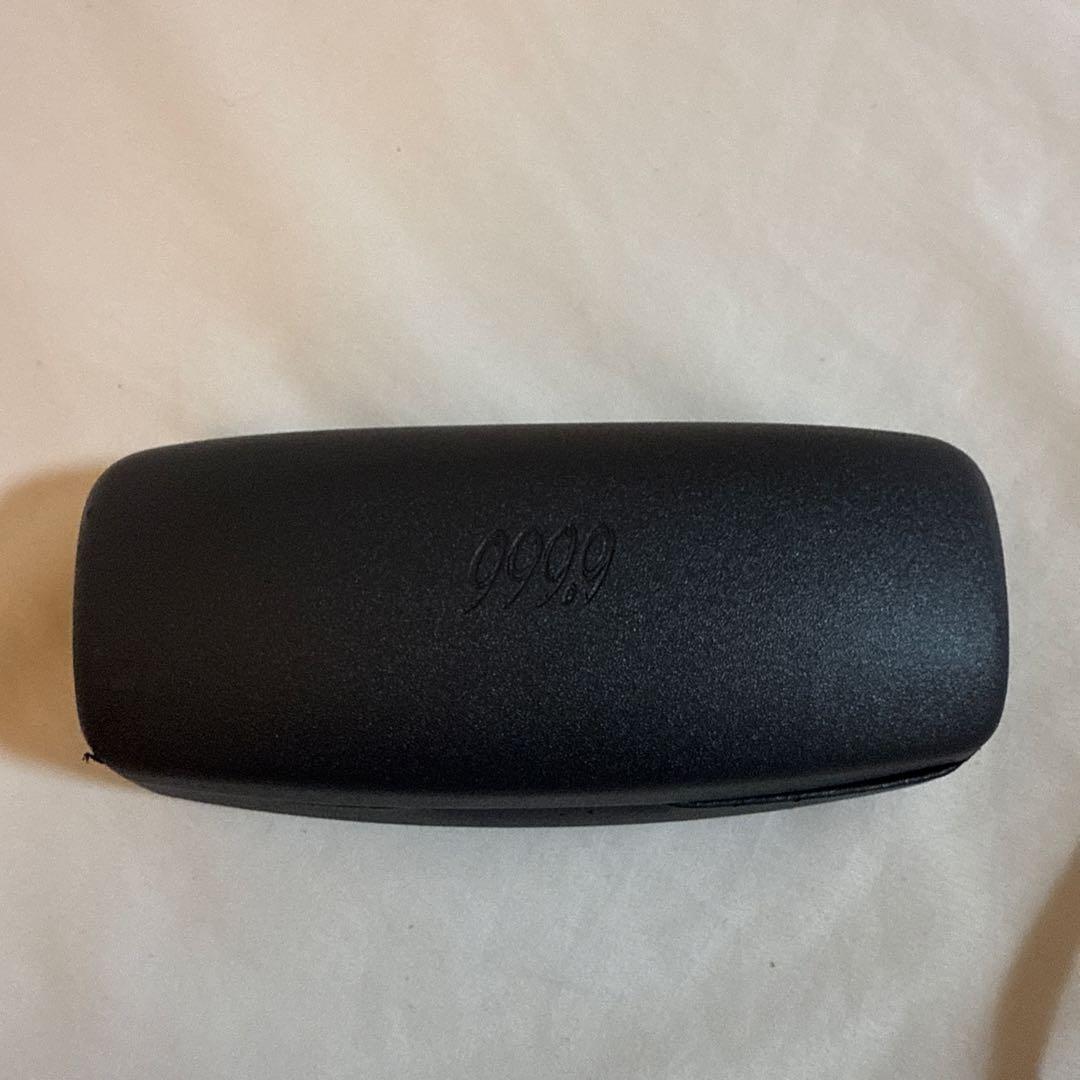 999.9 ブラック スクエア メガネ(度あり)