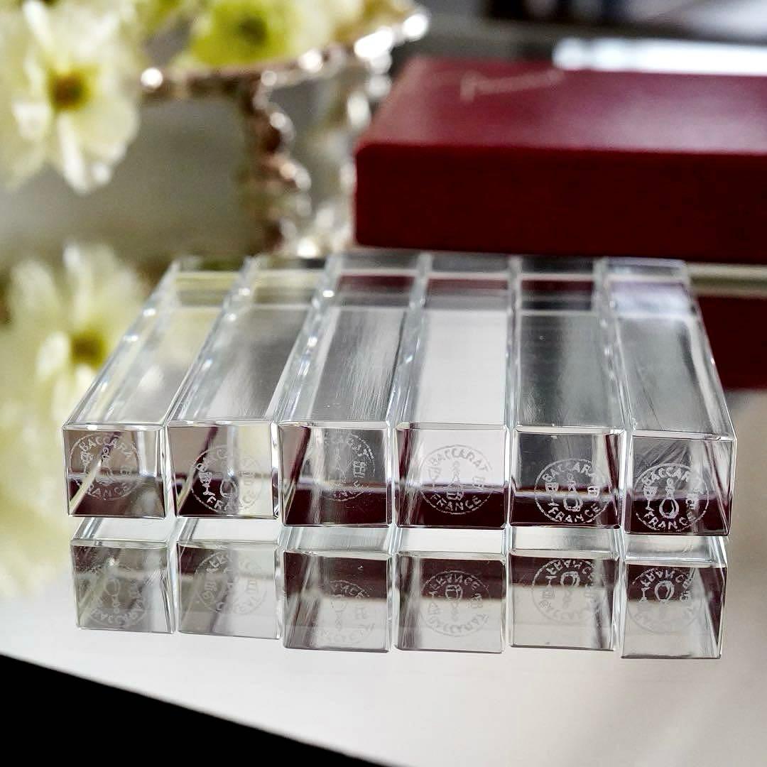 美品★オールドバカラBACCARATカトラリーレスト★箸置き 12本★クリスタル