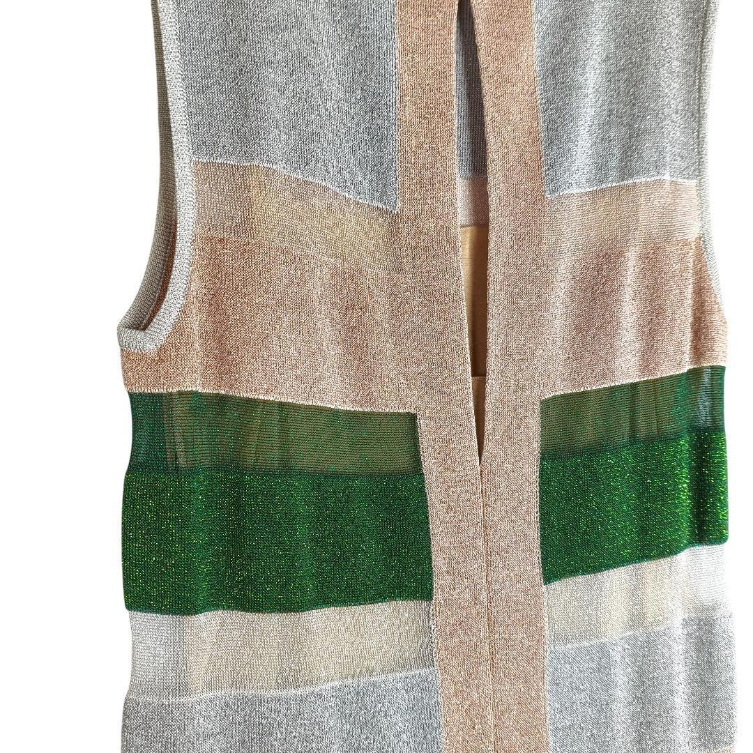 美品 ミッソーニ サマーニット マキシ丈 ワンピース ドレス ラメ ノースリーブ