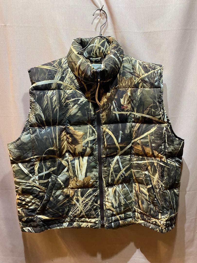 10X ダウンベスト リアルツリーカモ　ビッグサイズ　XL USA古着