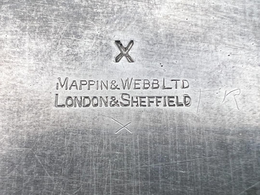 マッピン&ウェッブ／純銀 スターリングシルバー／トレイ　重612g