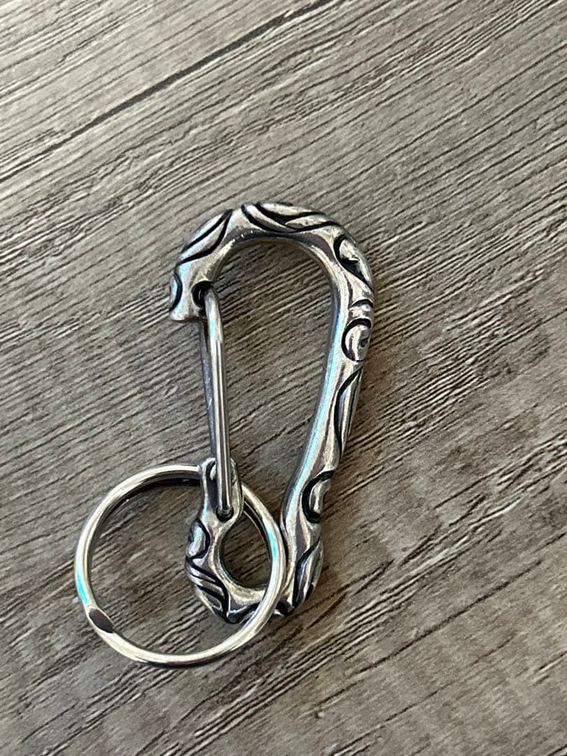 シルバーSV925 カラビナキーリング付き