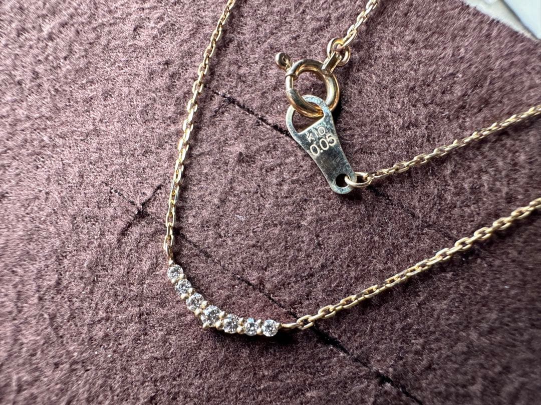 agete K10 ダイヤネックレス