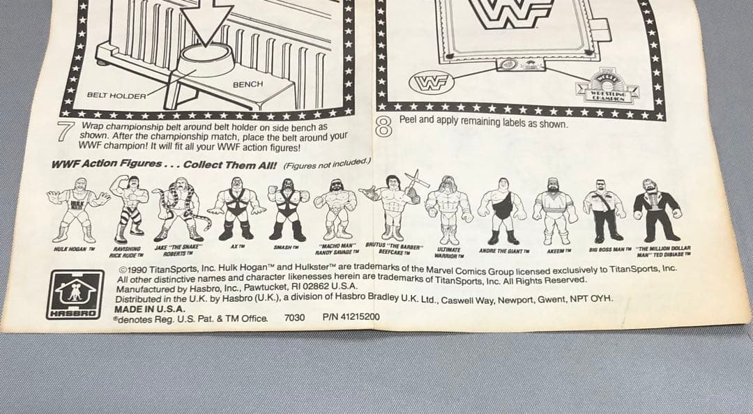 ハズブロ WWF ハルクホーガン他アクションフィギュア全12体 レスリングリング
