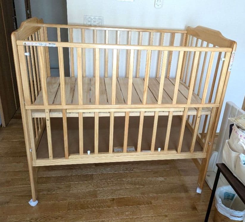 【RU】カトージ　ハイシートベビーベッド　ナチュラル