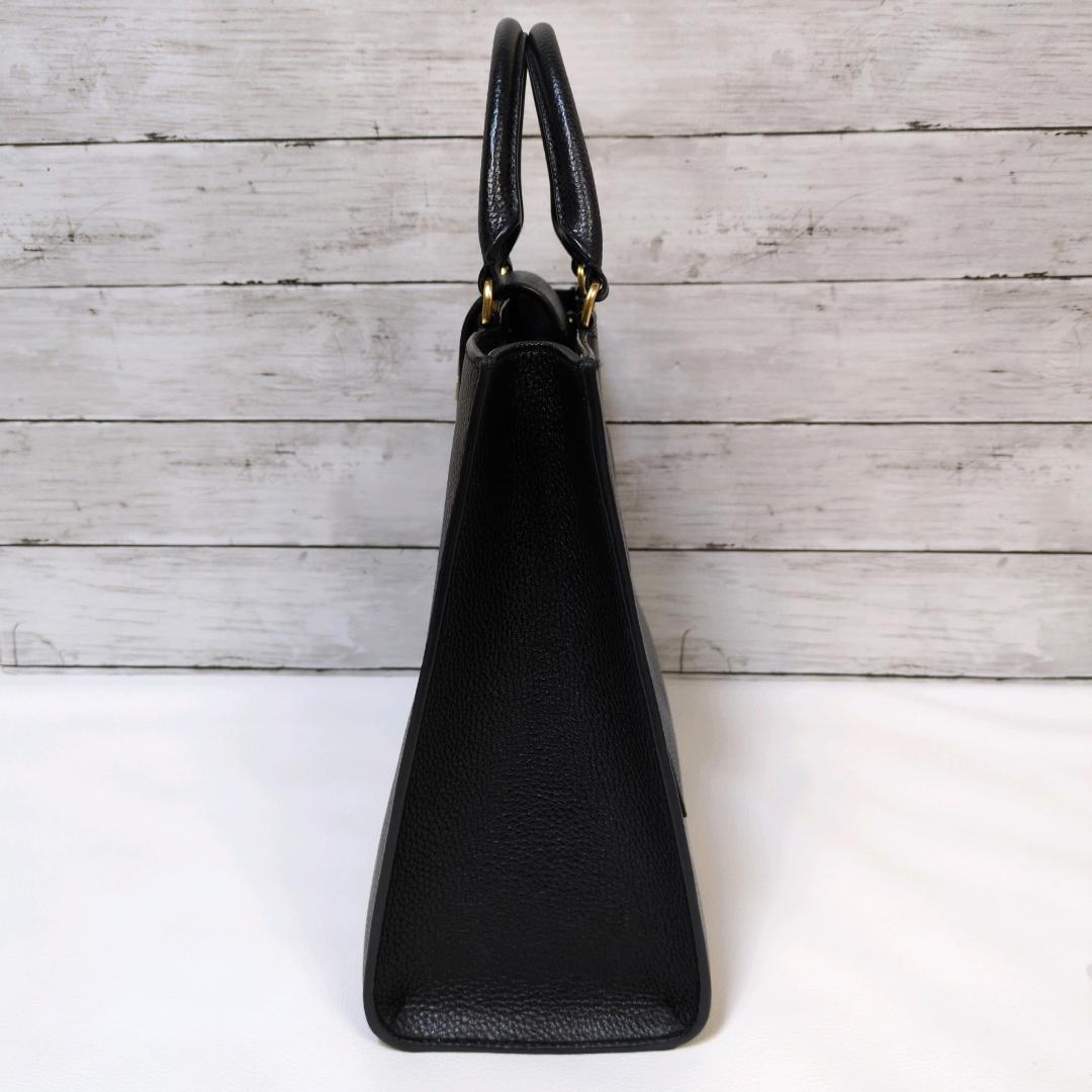 美品 トリーバーチ ビジネスバッグ 2way ゴールド A4 自立 サッチェル