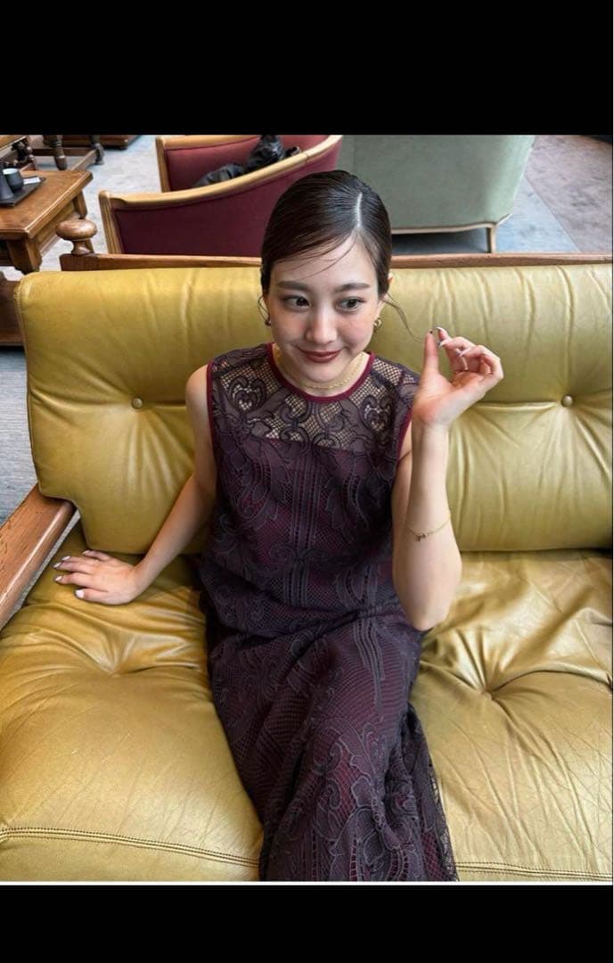 【ANDRESD】 ケミカルレースジッパードレス