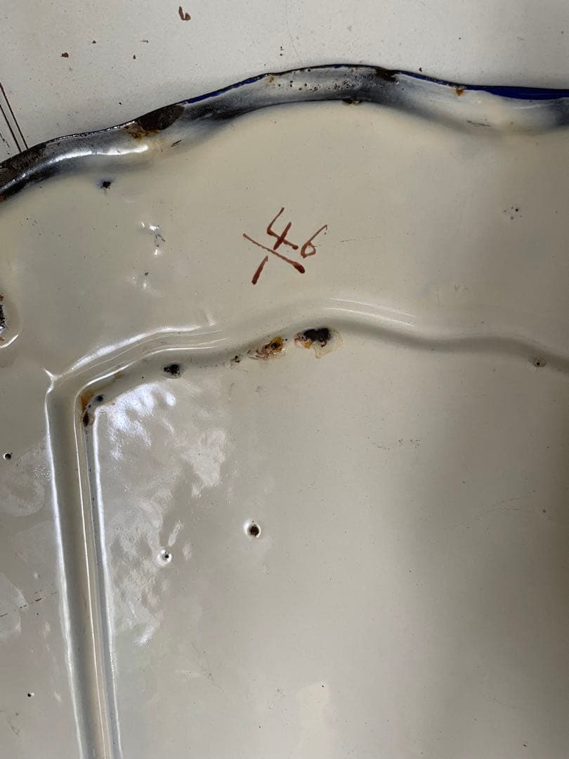 knock アンティーク　ホーロー　レードルラック　チェック柄　レードル付