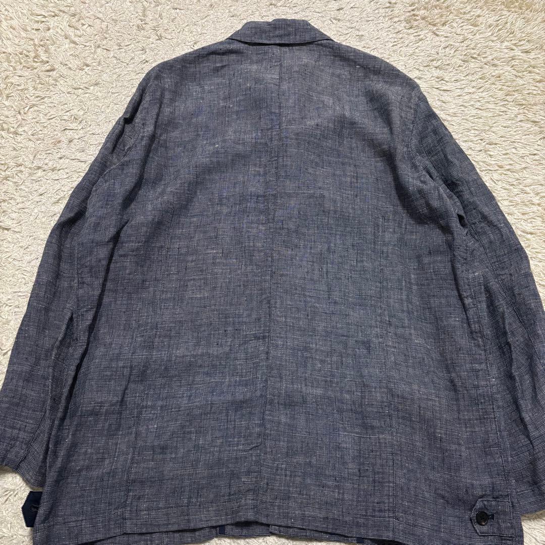 パパス　カバーオール型　ジャケット　リネン100% L 日本製