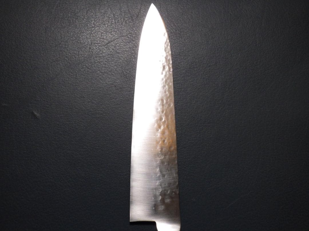 k*n様 刀舟作/槌目鍛造★SS超鋼・牛刀ナイフ包丁★両刃刃付け済み★