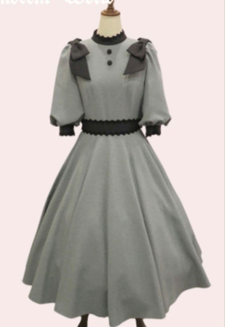 Innocent world Classy Ribbonワンピース ライトグレー