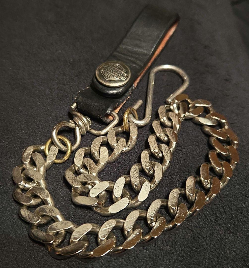 ハーレーダビッドソン　ウォレットチェーン　ビンテージ　ブラス　真鍮　USA