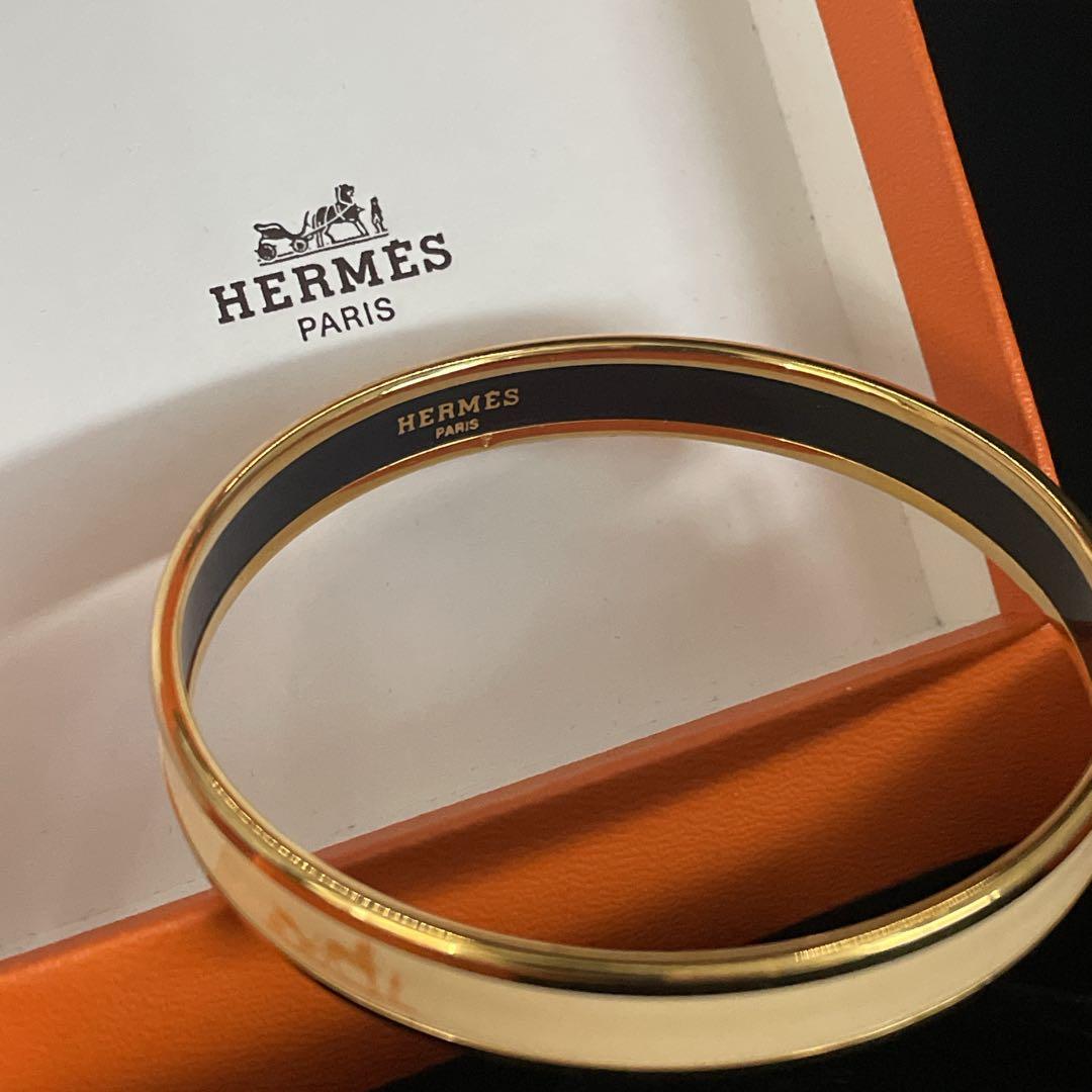 鑑定済み　エルメス バングル エマイユMM 腕輪 ブレスレット　七宝焼き　馬車