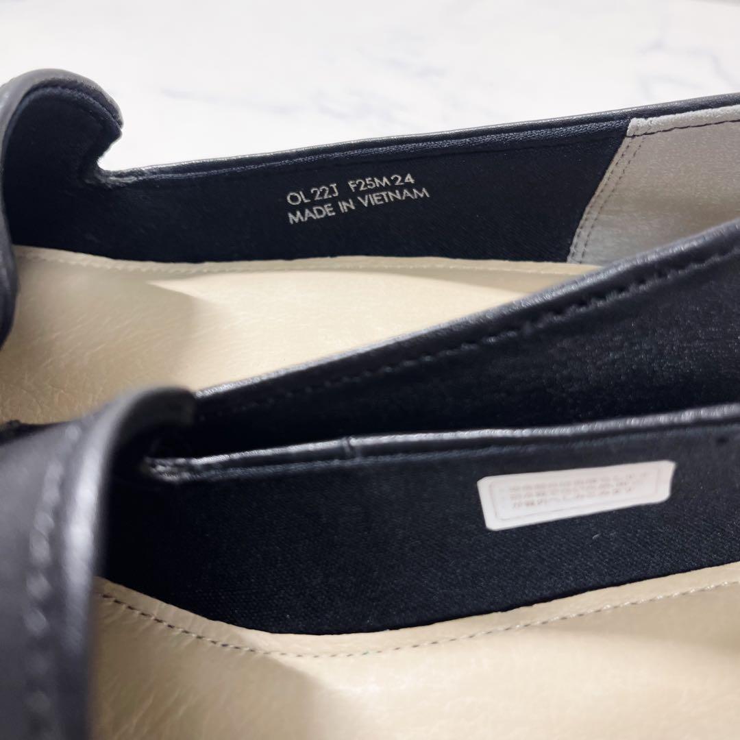 【未使用級】リーガル F25M スリッポン フラットシューズ レザー 24cm黒