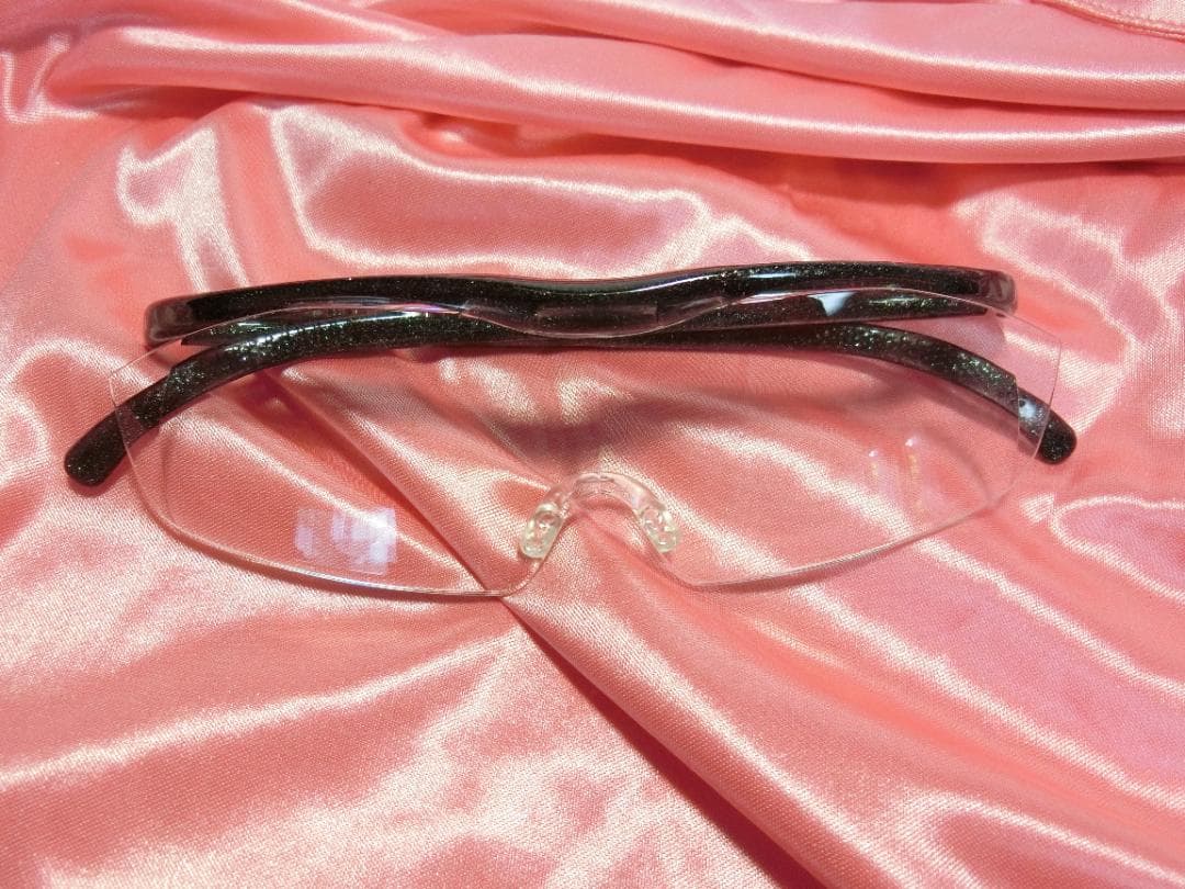 新品未使用☆ハズキルーペ＊ブラックグレー色　1,32倍　ラージ クリアー ケース