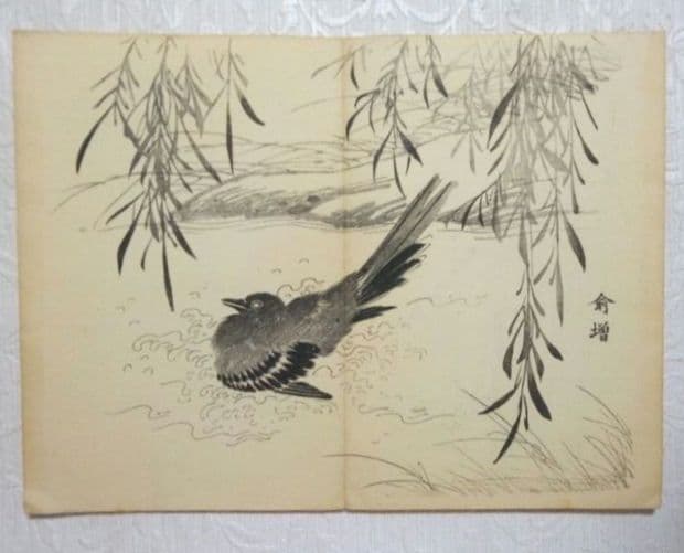彩色木版画画帖本竹洞花鳥畫譜初版中林竹洞名古屋の江戸後期の画家安永5年～嘉永6年