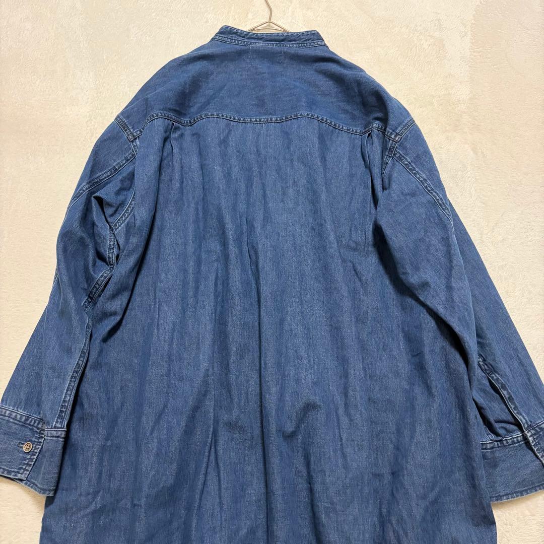 23区DENIM ライトダンガリー シャツワンピース デニム 大きいサイズ 48