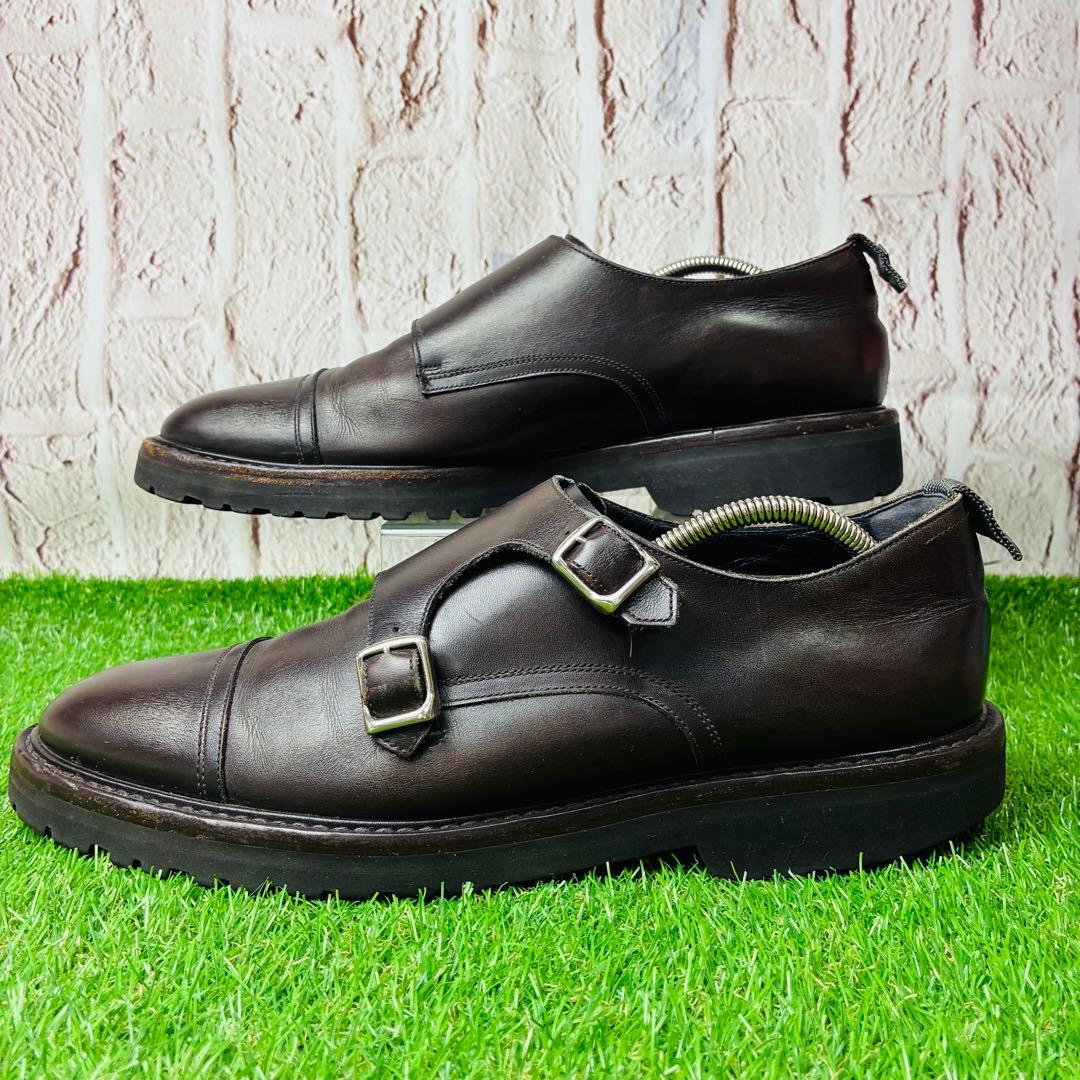 【名作】WH 干場スペシャル ダブルモンク 本革 厚底 干場 8.5(26.5)