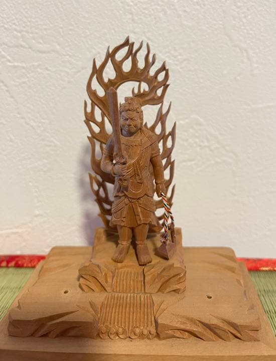 老山白檀 不動三尊 本尊身丈2寸