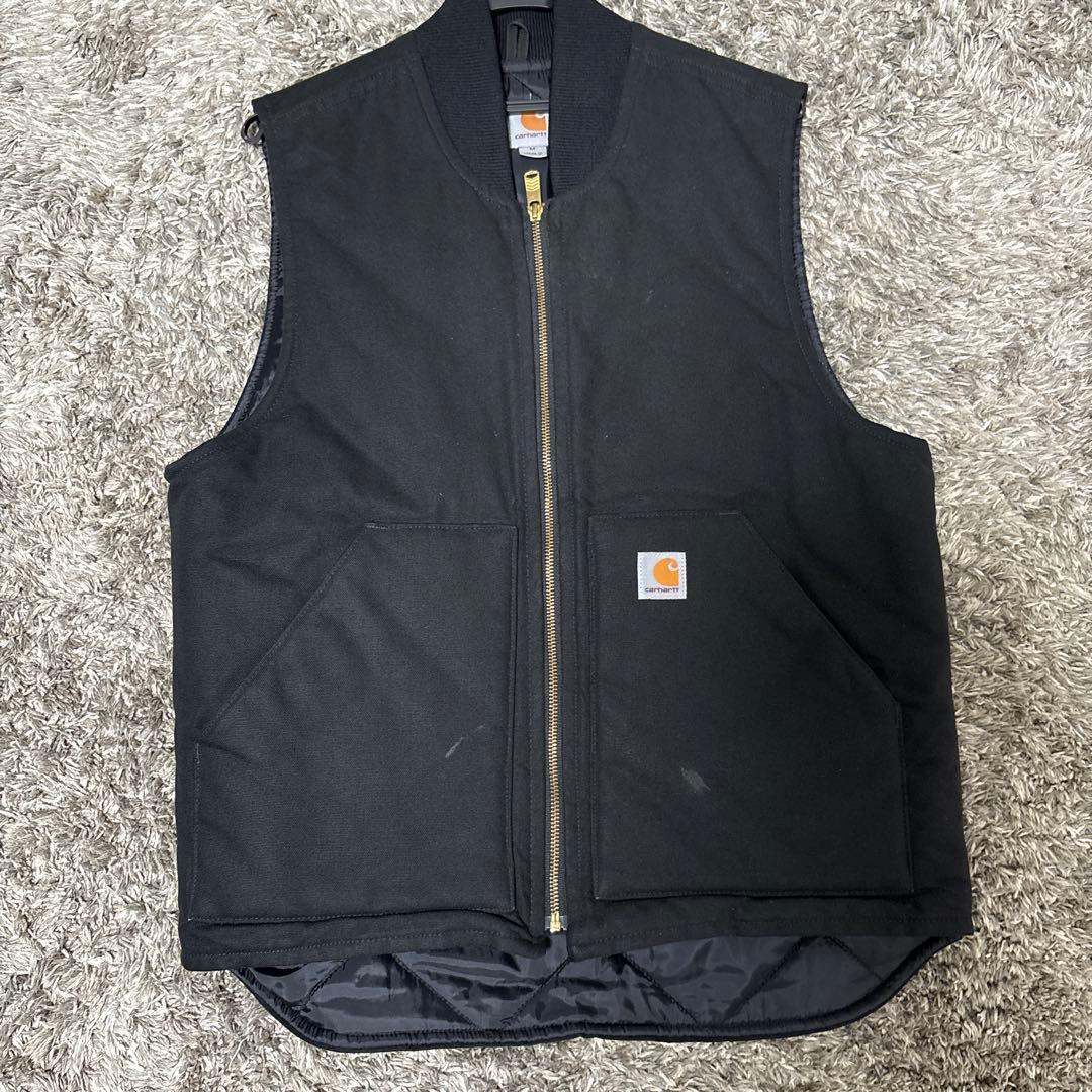 Carhartt ブラック ジップアップベスト