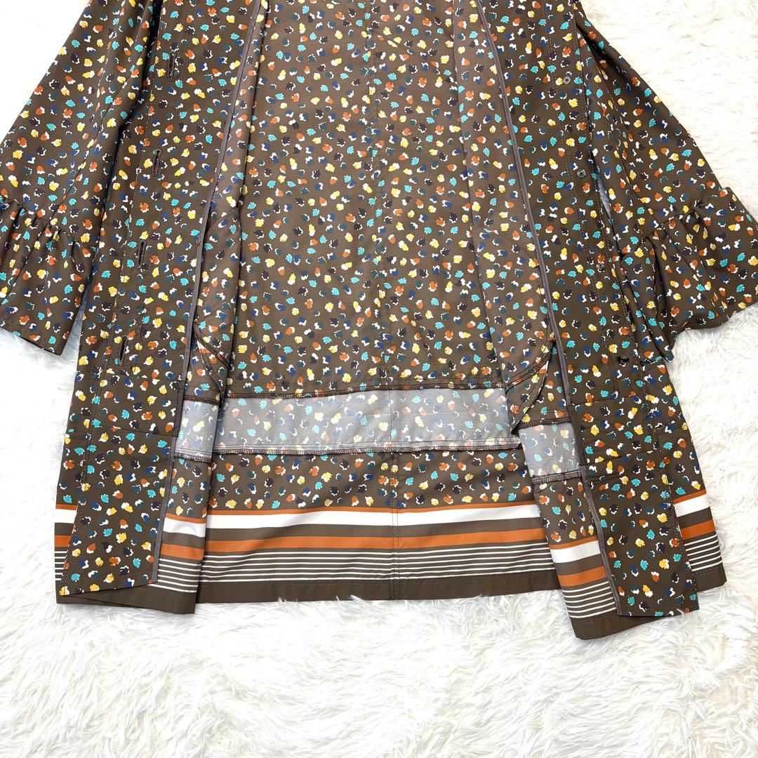 【未使用】バーバリー ブルーレーベル レインコート 総柄 ポーチ付き 38 M