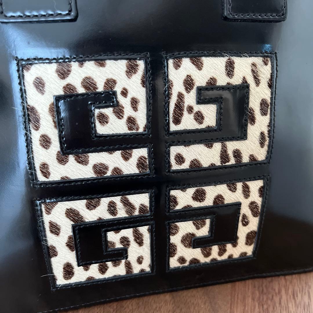 【ジバンシー】レア　4Gロゴ　バッグ　ゴールド金具 ヴィンテージ　ハラコ