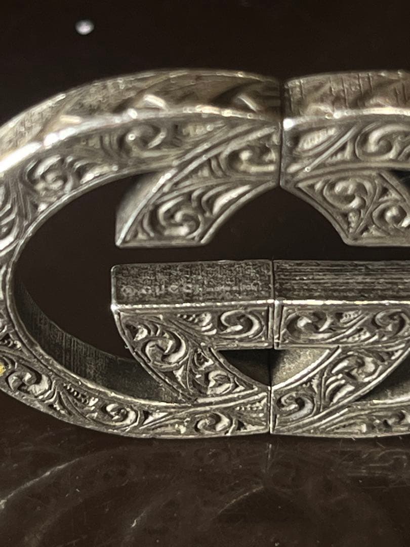 GUCCI グッチエングレービング インターロッキングG キーホルダー