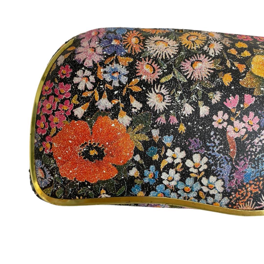 yn6 希少 ラインホルトキューン 花柄 メガネケース チタン 老眼鏡入り