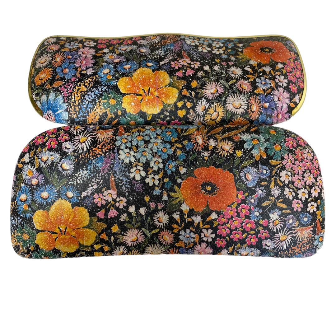 yn6 希少 ラインホルトキューン 花柄 メガネケース チタン 老眼鏡入り