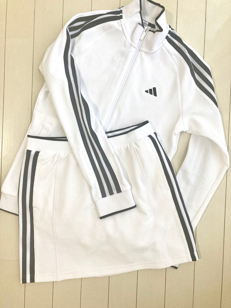 adidas ジャケット スカート セット ホワイト