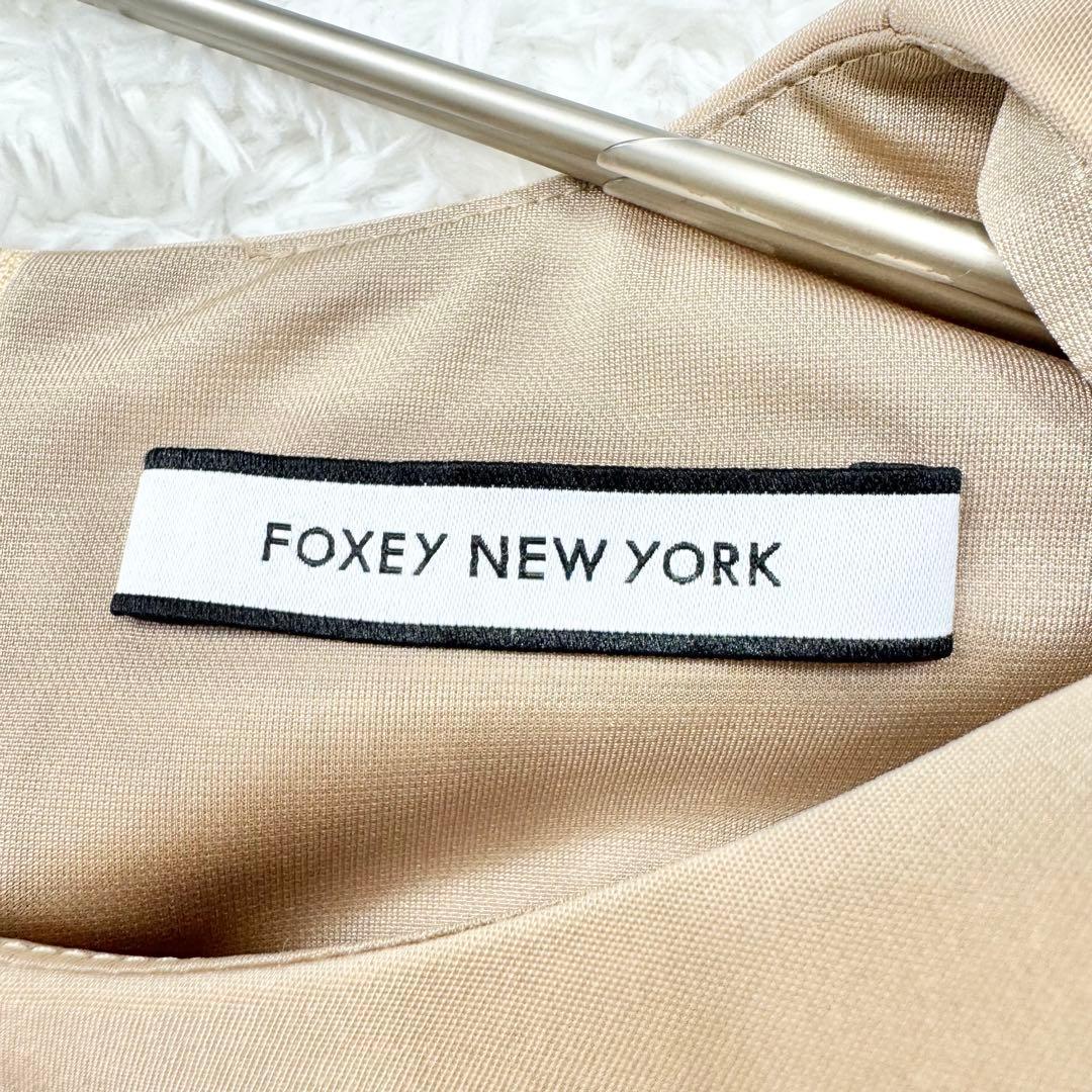 美品✨ フォクシー マットストレッチグログラン ローウエスト ワンピース 38