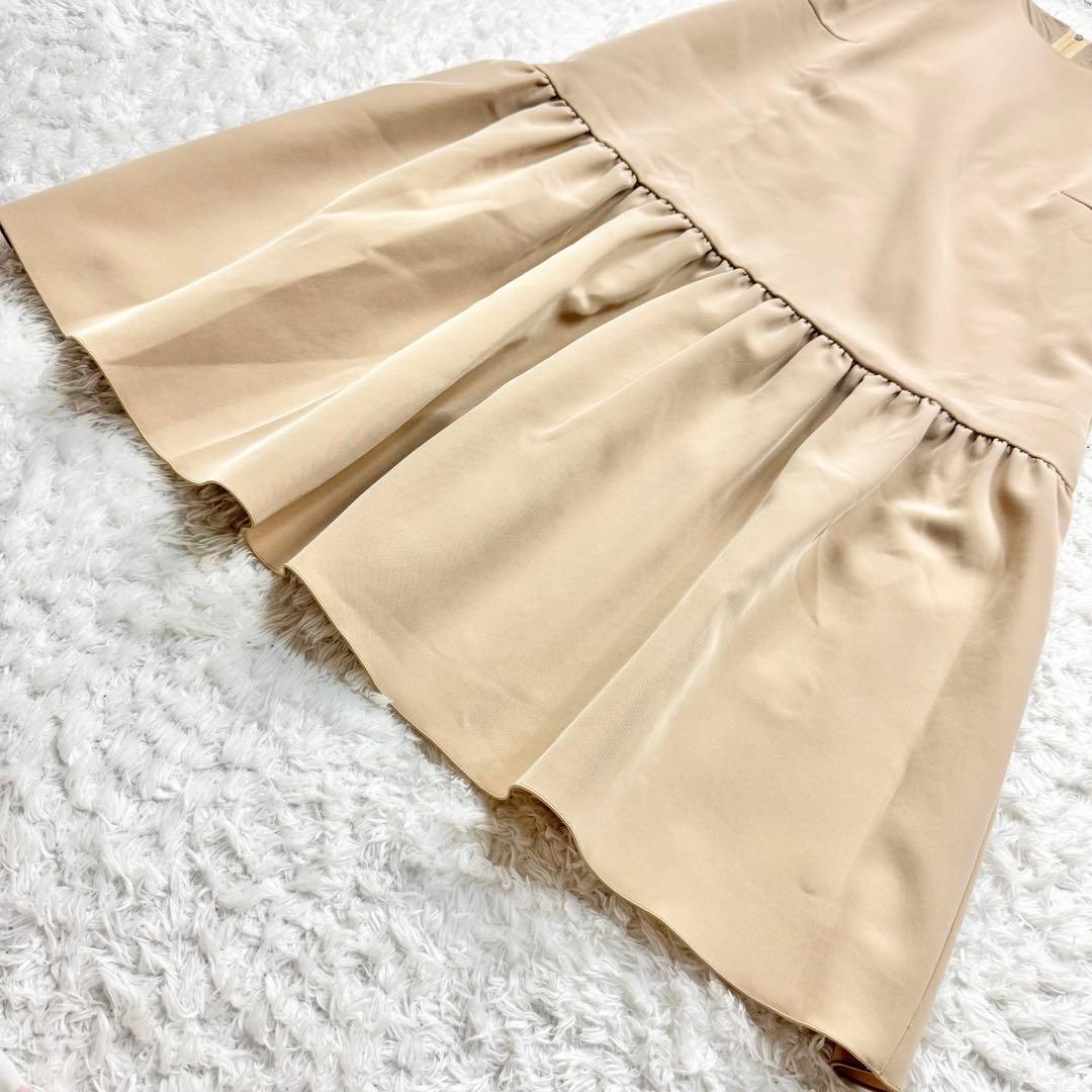 美品✨ フォクシー マットストレッチグログラン ローウエスト ワンピース 38