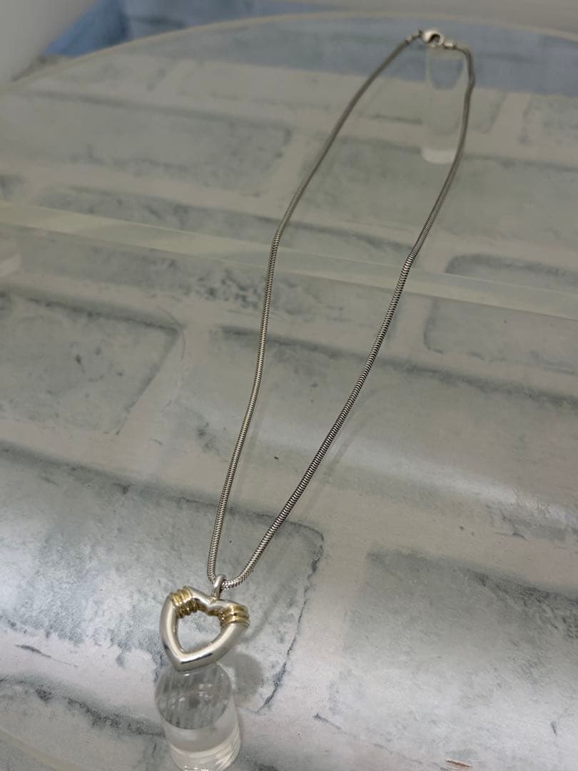 美品　ヴィンテージティファニー　TIFFANY コンビ　ハートネックレス　18K