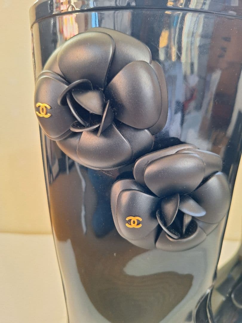 シャネル カメリア レインブーツ 39 CHANEL