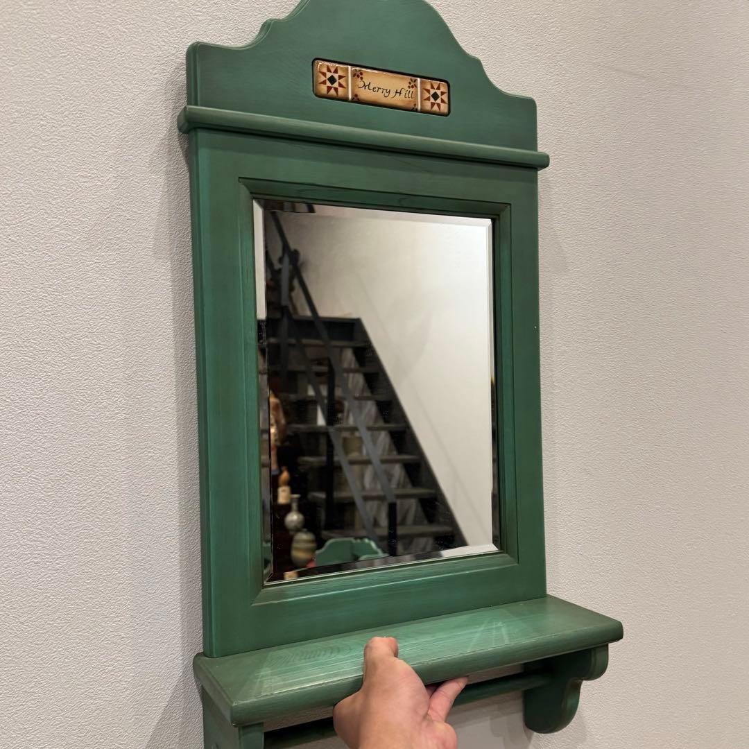 【カリモク】ウォールミラー & マガジンラック 2点セット