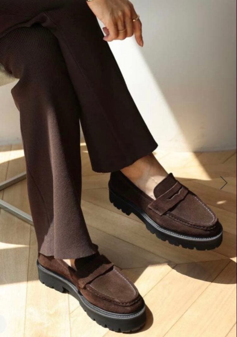 Caminando ブラウン ローファー