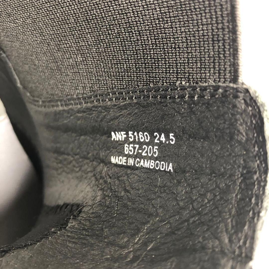 ブーツ 24.5 黒 ACHILLES SORBO アキレスソルボ サイドゴア